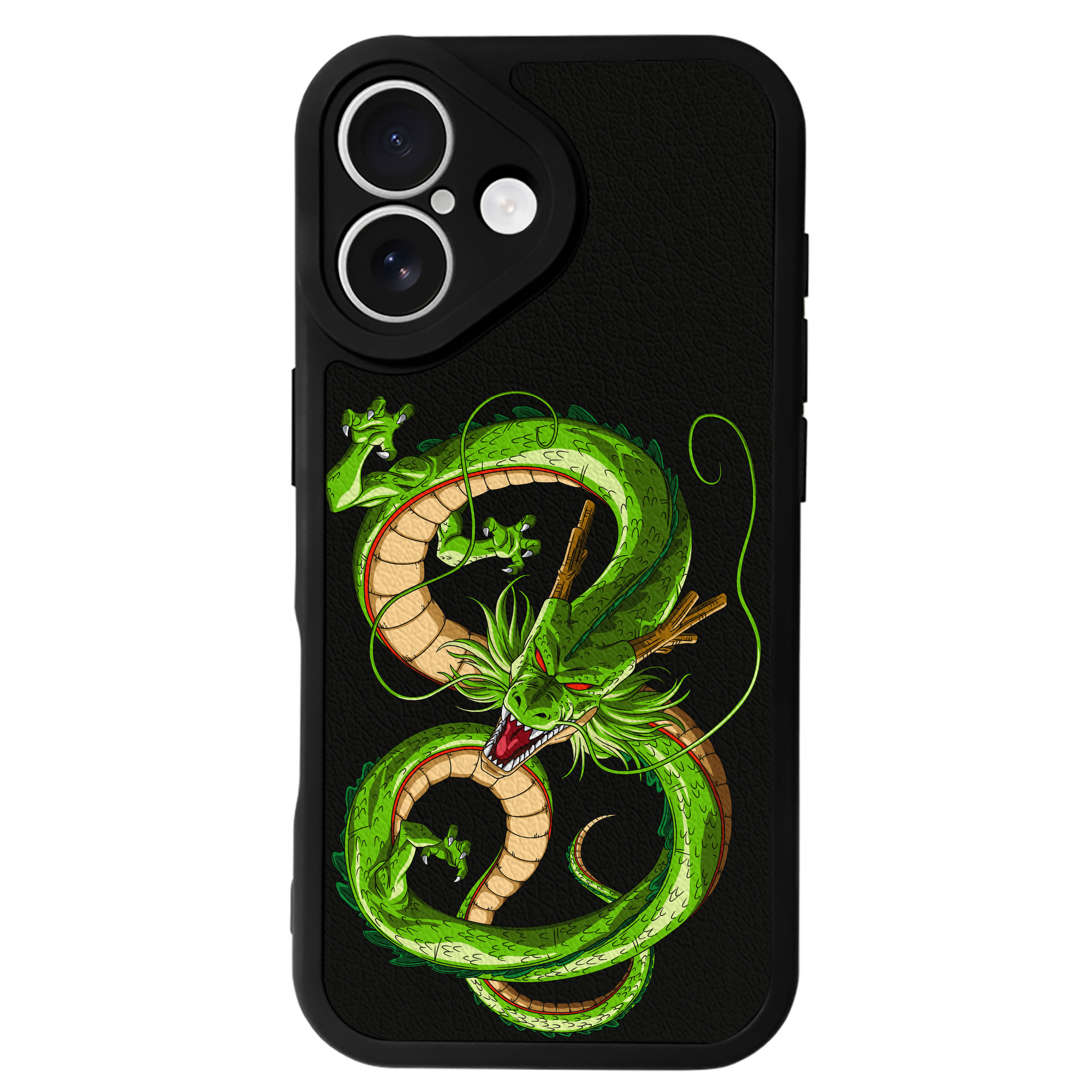 （画像用） ドラゴンボール 神龍 シェンロン DRAGON BALL Shenron 【iPhone 16シリーズ対応】シリコンスマホケース（レザー調） 材質：シリコン